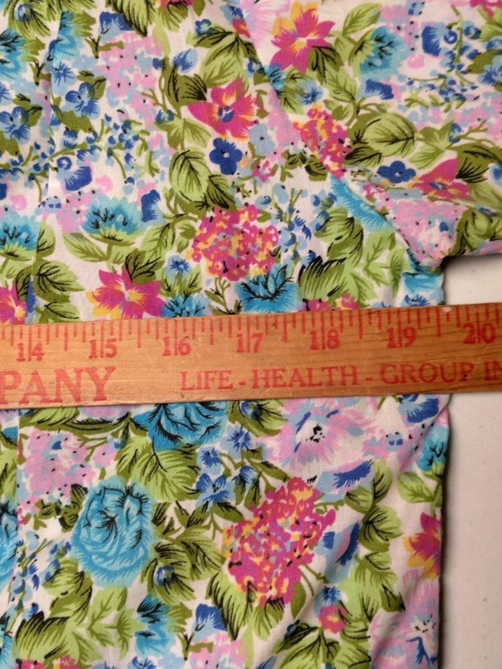 Buck & Buck House Dress Small Floral Pleated Zip Front Short Sleeve Granny - Picture 7 of 16
